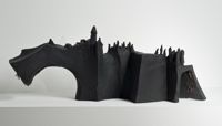 Enzo Cucchi: Cattedrale, 2010, terracotta smaltata e dipinta a freddo, 26x88x33 cm