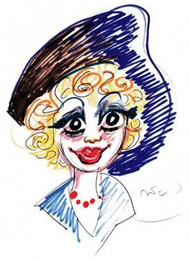 Caricatura di Sandra Milo (1959)