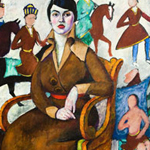 Il'ia Mashkov (Mikhailovskaia sul Don, 1881 - Mosca, 1944), Ritratto di signora in poltrona.Ekaterinburg, Museo di Belle Arti, inv. KP-4263