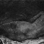 Rembrandt - Nudo di schiena disteso in ombra, 1685 - Acquaforte puntasecca Bulino - Dim: 82x158 mm