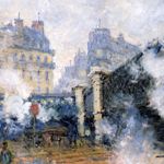 Claude Monet - Le Pont de l'Europe. Gare St Lazare, 1877 - Olio su tela, cm 64 x 81 - Muse Marmottan Monet, Paris. Legs Victorine Donop de Monchy, -  Musee Marmottan Monet, Paris, France, Giraudon, The Bridgeman Art Library