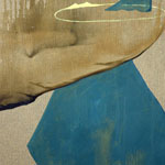 Damien Flood Smoke Ring 2012 olio su tela / oil on reversed black primed canvas 150 x 127 cm
