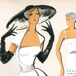 Jole Veneziani, Abito da cocktail, modello Veneziani, fine anni '40,  Arch Veneziani - Fondazione Bano