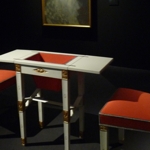 Ritratto di Hermine Gallia di Klimt e boudoir di Hermine Gallia di Hoffmann