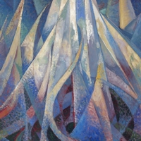 Gherardo Dottori - Forze ascensionali, 1919 olio su tela, 81x95 cm
