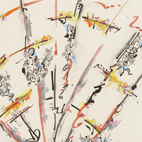 Gordon Matta - Clark - Energy Tree, 1972-1973, Pencil, ink, marker, and crayon on paper
