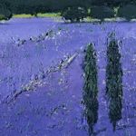 Carlo Mattioli - Campo di lavanda, 1980