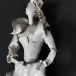 Fausto Melotti. Dama e Cavaliere, (1948). Ceramica smaltata, dittico, dama dim: 43 x 14 x 9 cm, cavaliere dim: 44,5 x 20 x 8 cm. Mart, Museo di arte moderna e contemporanea di Trento e Rovereto. Lascito Claudia Gian Ferrari