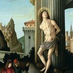 Pittore romano (Maestro del Sant'Eustachio Figdor?): Il martirio di San Sebastiano, tavola