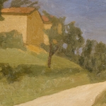 Giorgio Morandi - La strada bianca, 1939 - Olio su tela, 36 x 43 cm - Collezione privata