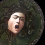 Michelangelo Merisi detto il Caravaggio - Medusa-Murtola, 1596 - Olio su tela applicato su uno scudo di pioppo - Collezione privata