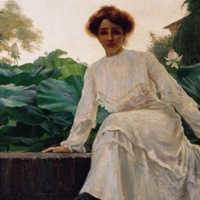 Amedeo Bocchi, Fior di loto, 1903, olio su tela, 125x258 cm