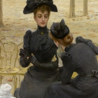 Vittorio Corcos, Le Istitutrici ai campi elisi, 1892, olio su tela, 187 x 156 cm