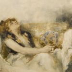 Gaetano Previati - Fumatrici di oppio - Acquerello su cartone, 285x615 mm - inv. 25937 Napoli, Museo di San Martino