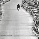 Pepi Merisio, Il ponte di barche sul Po a Spessa (Pavia), 1972