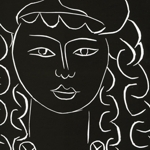 Henri Matisse - Senza titolo - Volto femminile da Henry de Montherlant, Pasipha- Chant de Minos (Les Crtois) - Martin Fabiani Editeur, Paris 1944 - 18 linoleografie a fondo nero fuori testo; fregi, capilettera e copertina incisi in linoleografia - Collezione privata