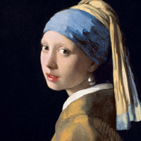 Jan Vermeer - La ragazza con l'orecchino di perla, 1665 circa - Olio su tela, cm 44,5 x 39 - L'Aia, Royal Picture Gallery Mauritshuis