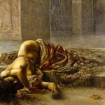 AUGUSTO VALLI: Semiramide morente sulla tomba di Nino, 1893 Olio su tela, 150 x 200 cm Modena, Museo Civico d'Arte