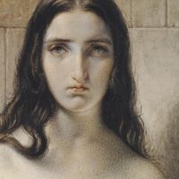 Francesco Hayez - La malinconia, 1842 - Acquerello su cartoncino, 17 x 11,7 cm - Collezione privata