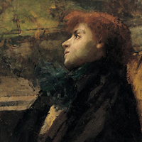 Adolfo Feragutti Visconti - Cadono le foglie, 1885 - Olio su tela, 96 x 63 cm - Collezione privata