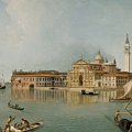 Michele Marieschi - L'isola di San Giorgio con la punta della Giudecca - Olio su tela, 58,4x86,4 cm