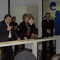 Un momento della consegna degli attestati, in primo piano Marco Bonetto con al fianco Maria Grazia Mazzocchi presidente della Domus Academy