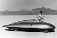 Phil Hill vicino alla MGEX181 Bonneville Record Run