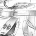 Schizzi della Pagani Zonda