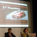Alessandro Maccolini mentre introduce la storia della 8C competizione